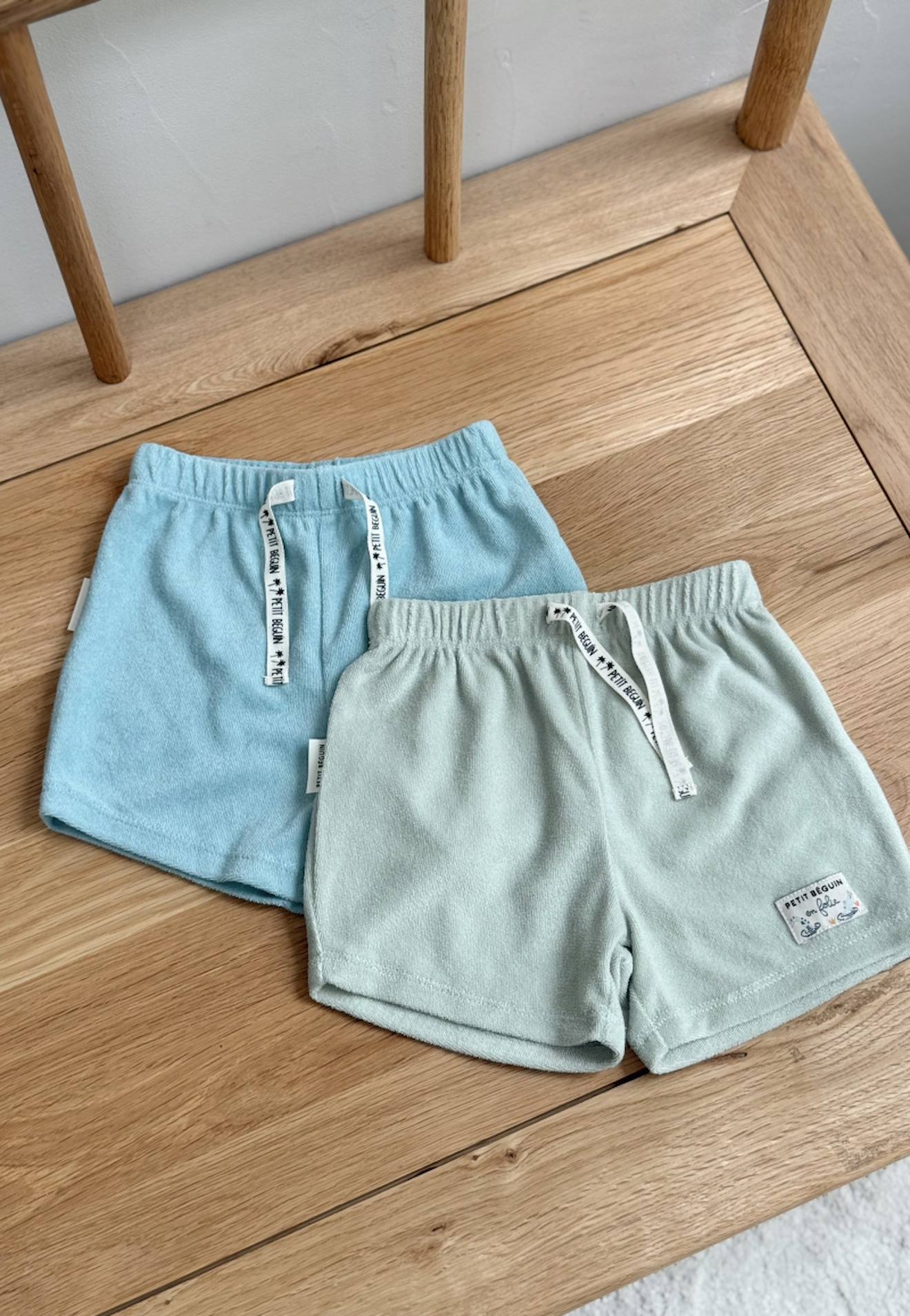 Lot De 2 Shorts Enfant En Éponge Cayo Coco Bleu