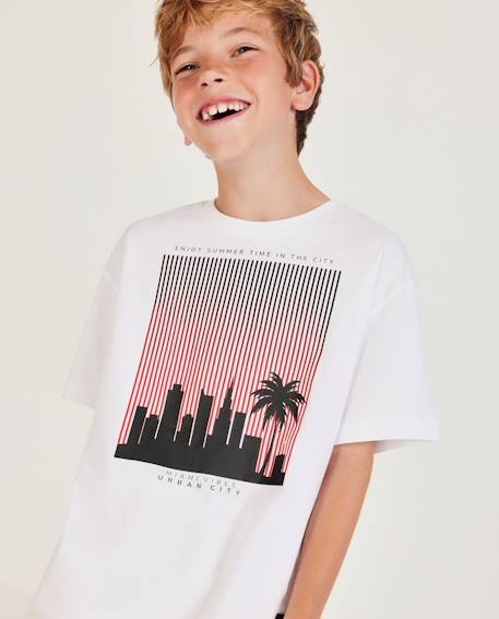 T-shirt garçon en maille avec imprimé contrasté  - vertbaudet enfant