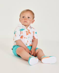 Ensemble pour bébé en tissu tissé avec imprimé savane  - vertbaudet enfant