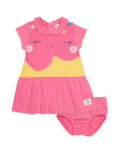 Bébé-Robe, jupe-Robe en tricot pour bébé avec bloomer