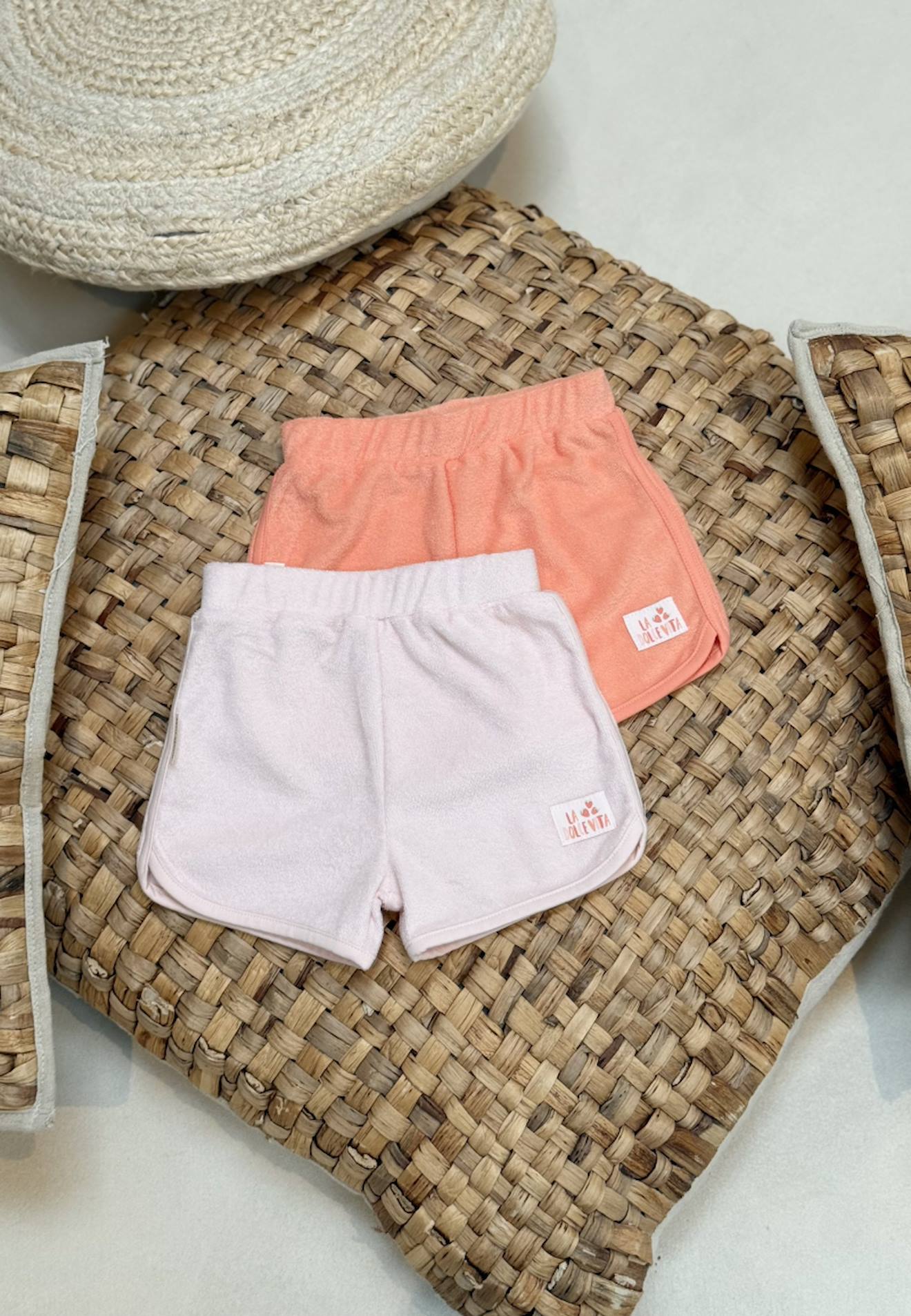 Lot De 2 Shorts Enfant En Éponge Honfleur Corail