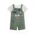 Ensemble salopette bébé en éponge et t-shirt crocro rigolo Kaki 2 - vertbaudet enfant 