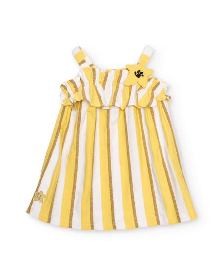 Bébé-Robe en maille pour fille avec applique florale
