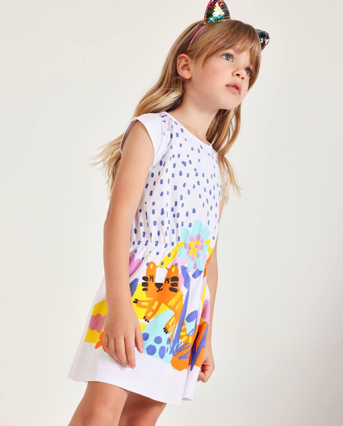 Robe Pour Fille En Maille Avec Taille lastique Blanc 15 €