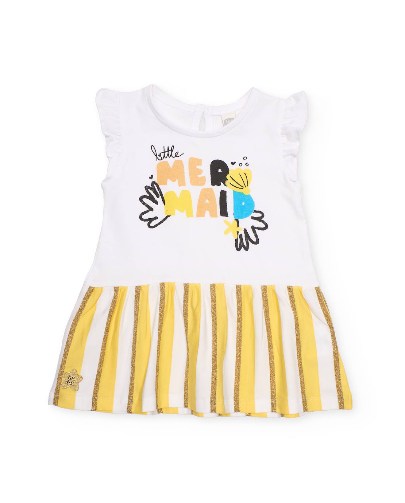 Robe En Maille Pour Fille Avec Rayures Verticales Jaune 25 €