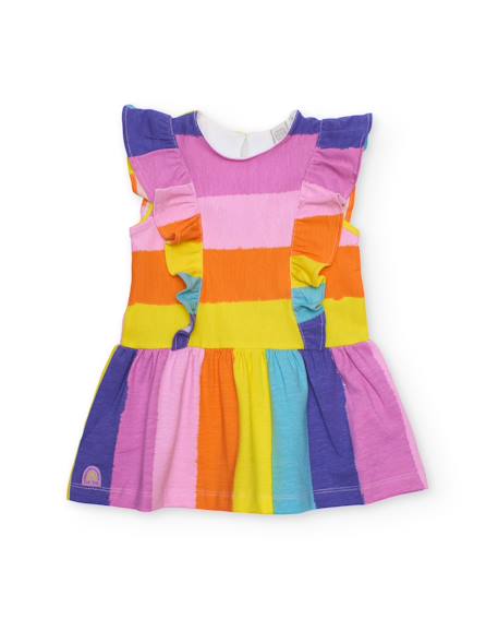 Bébé-Robe pour fille en maille avec volants sur les bretelles