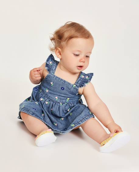Bébé-Robe pour bébé avec bloomer en denim