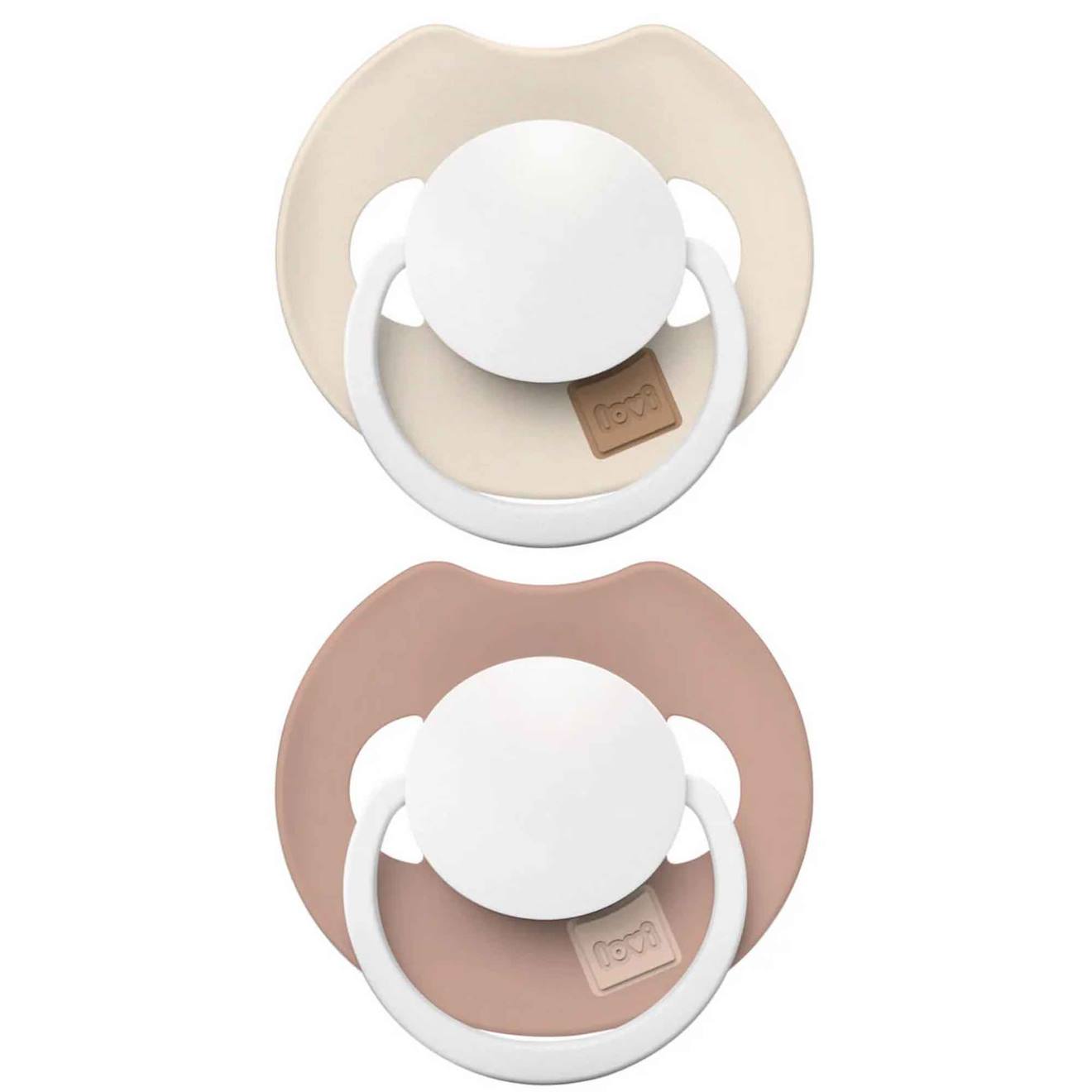 Lot De 2 Sucettes Bébé Dynamique Phosphorescente - Prime Glow Beige (Difrax) - Couverture