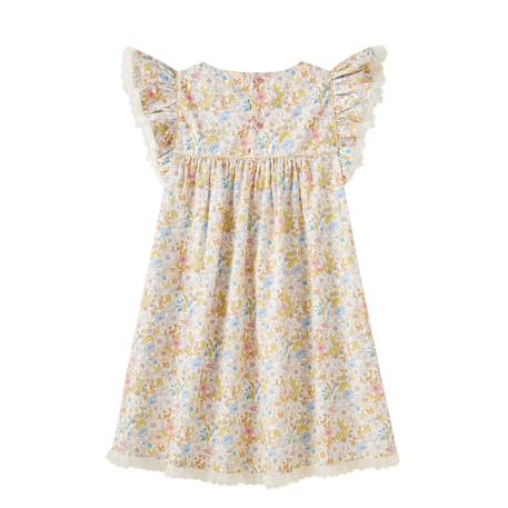 Robe cérémonie  fleurie liberty   appoline Jaune liberty 5 - vertbaudet enfant 