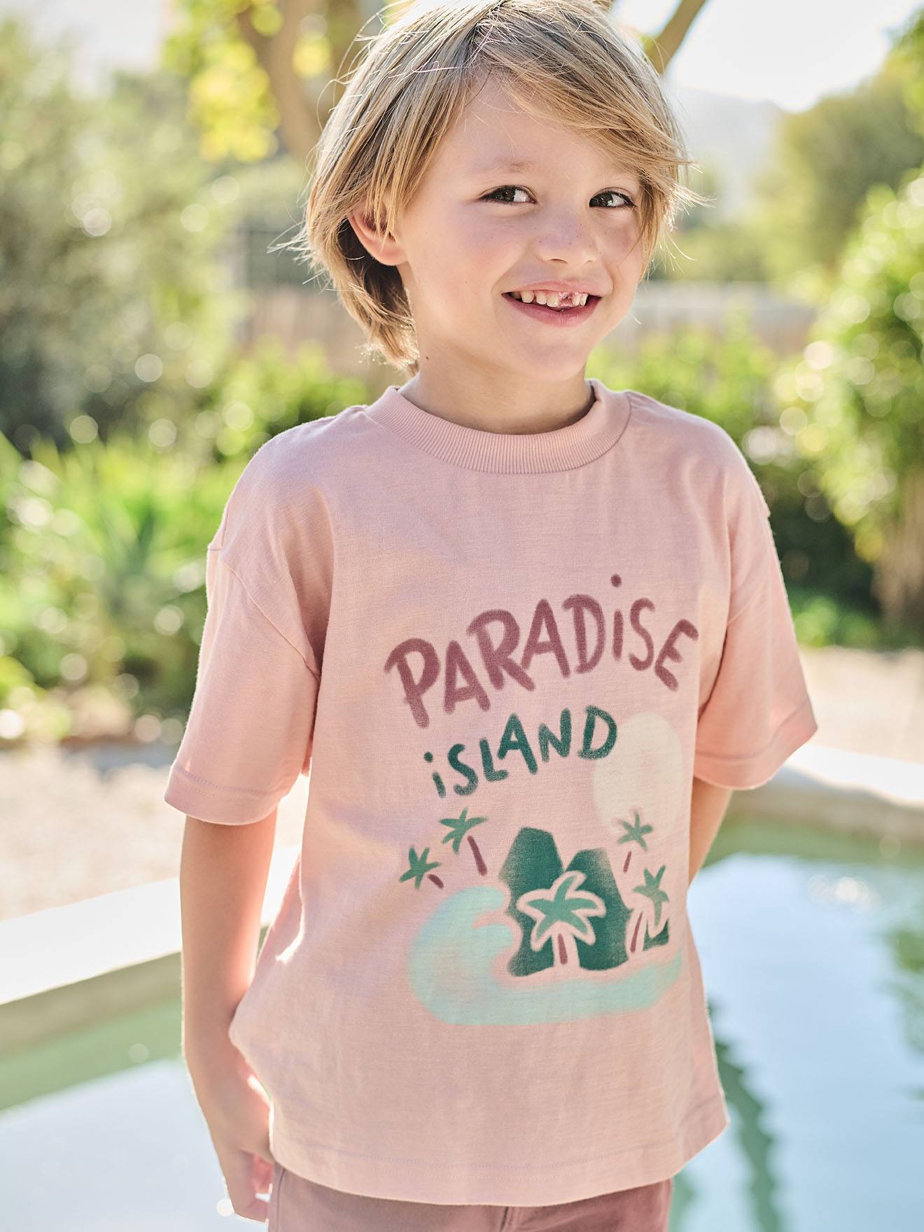 T-shirt manches courtes vieux rose