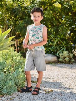 Bermuda garçon jean facile à enfiler   - vertbaudet enfant