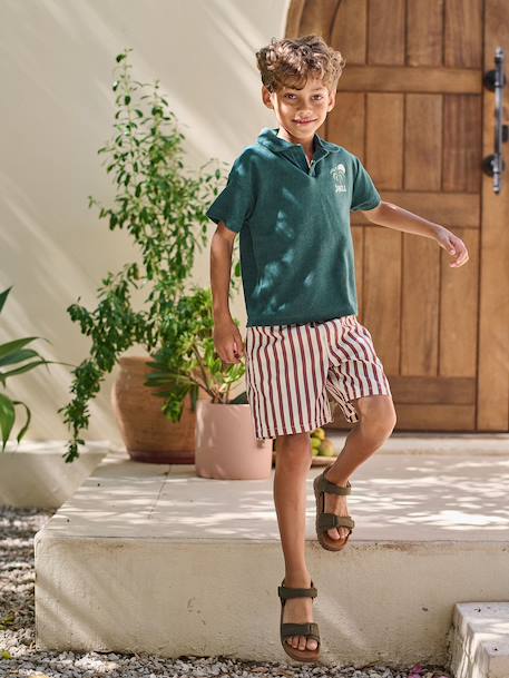 Garçon-Short-Bermuda rayé garçon