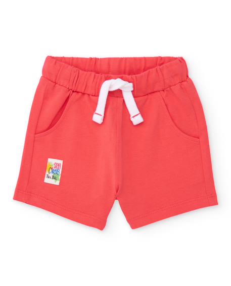 Bébé-Short-Bermuda garçon en maille avec cordon de serrage ajustable