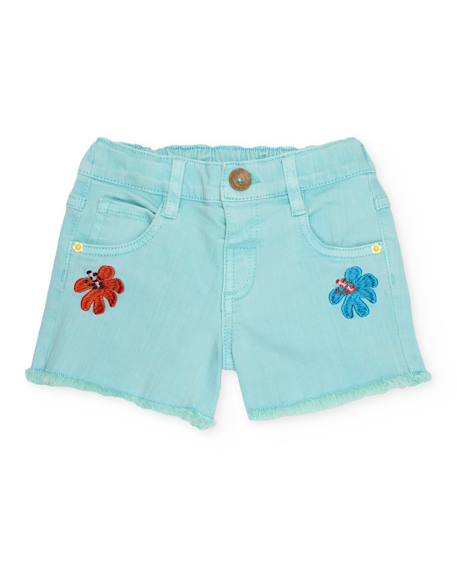 Fille-Short fille en denim avec broderies