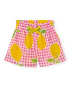 Short fille léger avec imprimé de citrons  - vertbaudet enfant