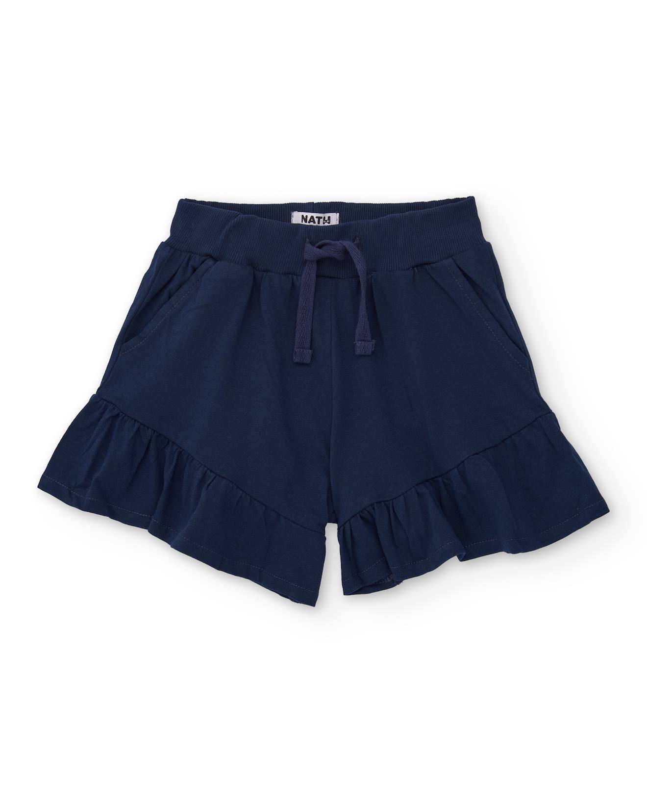 Short Fille En Maille Avec Volant Au Bas Bleu 13 €