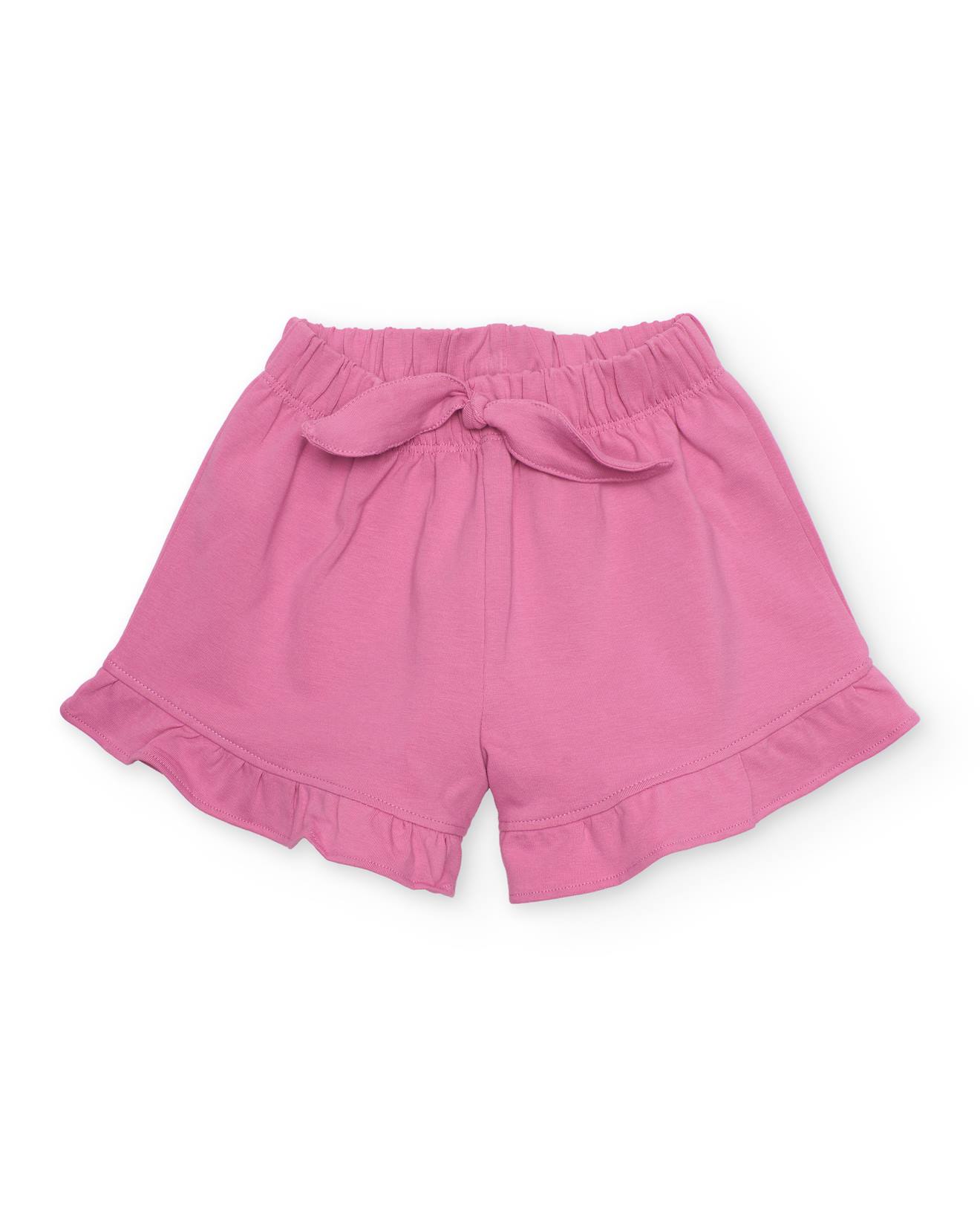 Short Pour Fille En Maille Avec Volant Au Bas Rose 11 €