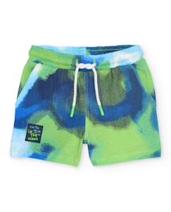 Bermuda garçon en coton avec effet aquarelle  - vertbaudet enfant