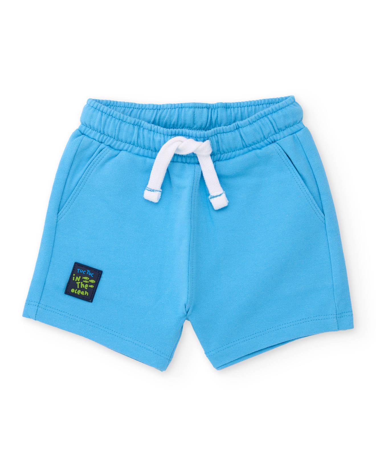 Bermuda Garon En Coton Avec Poches Avant Bleu 15 €