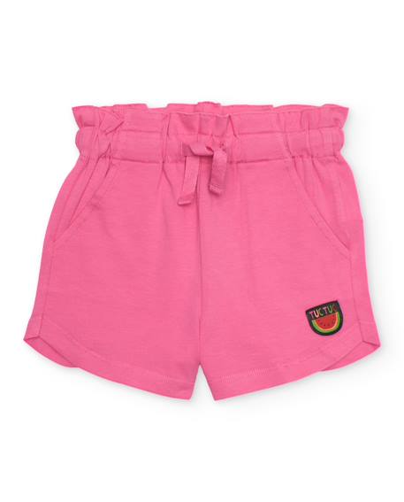 Fille-Short fille en coton avec broderie pastèque