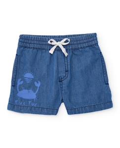 Bermuda pour garçon en toile et denim  - vertbaudet enfant