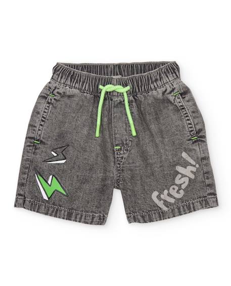 Bébé-Short-Bermuda garçon en denim effet délavé