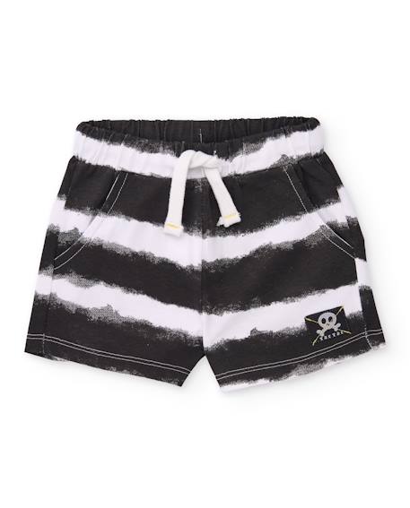 Bébé-Short-Bermuda en coton pour garçon à rayures