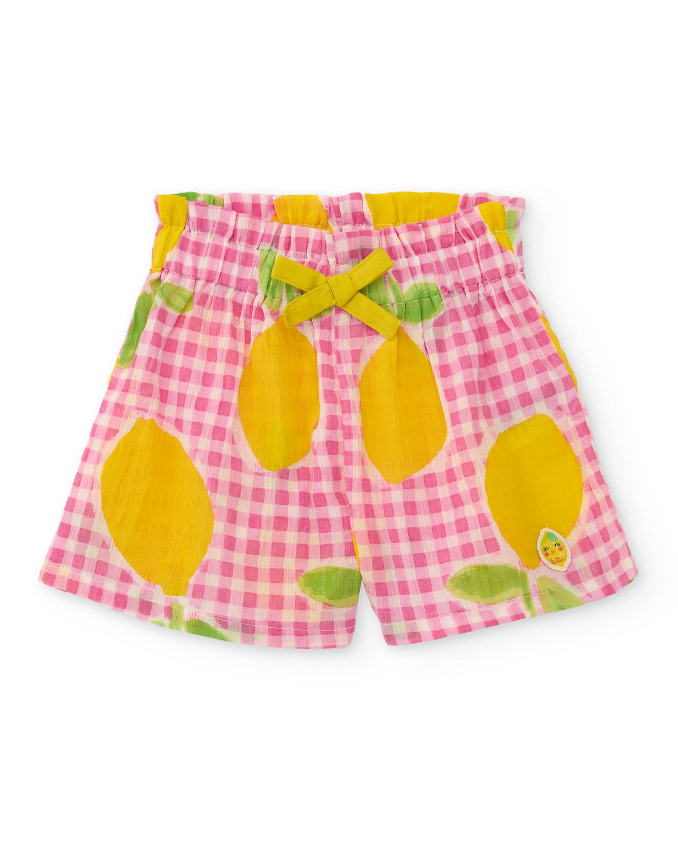 Short Fille Lger Avec Imprim De Citrons Rose 18 €