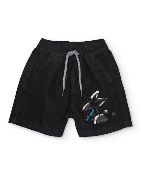 Bermuda pour garçon en coton avec motif palmier  - vertbaudet enfant