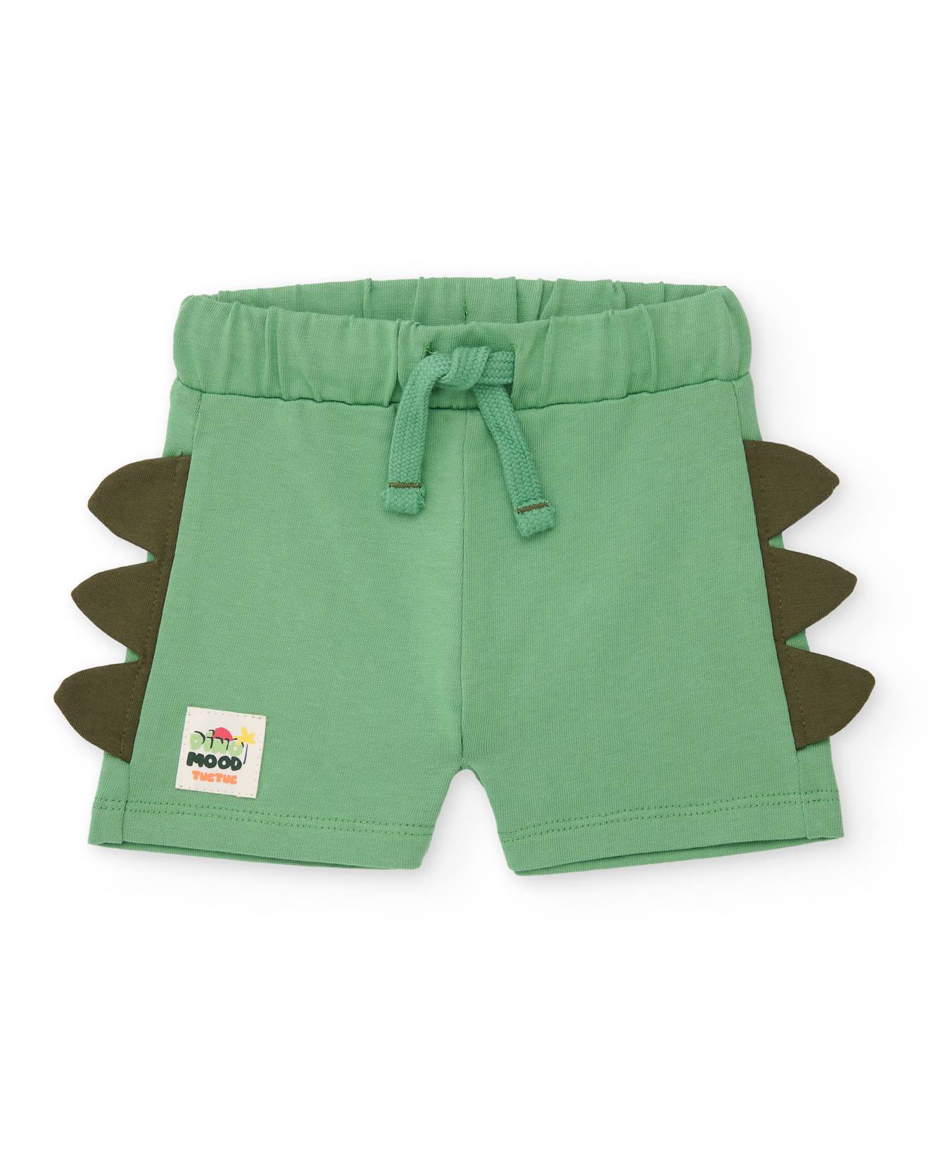 Bermuda Garon En Coton Avec Dtails En Relief Vert 13 €