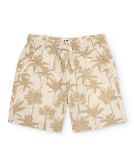 Bermuda garçon en tissu tissé avec imprimé palmiers  - vertbaudet enfant
