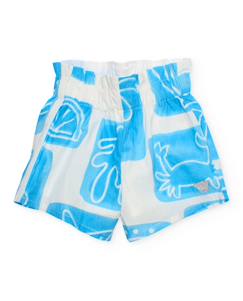 Short pour fille en toile avec taille froncée  - vertbaudet enfant