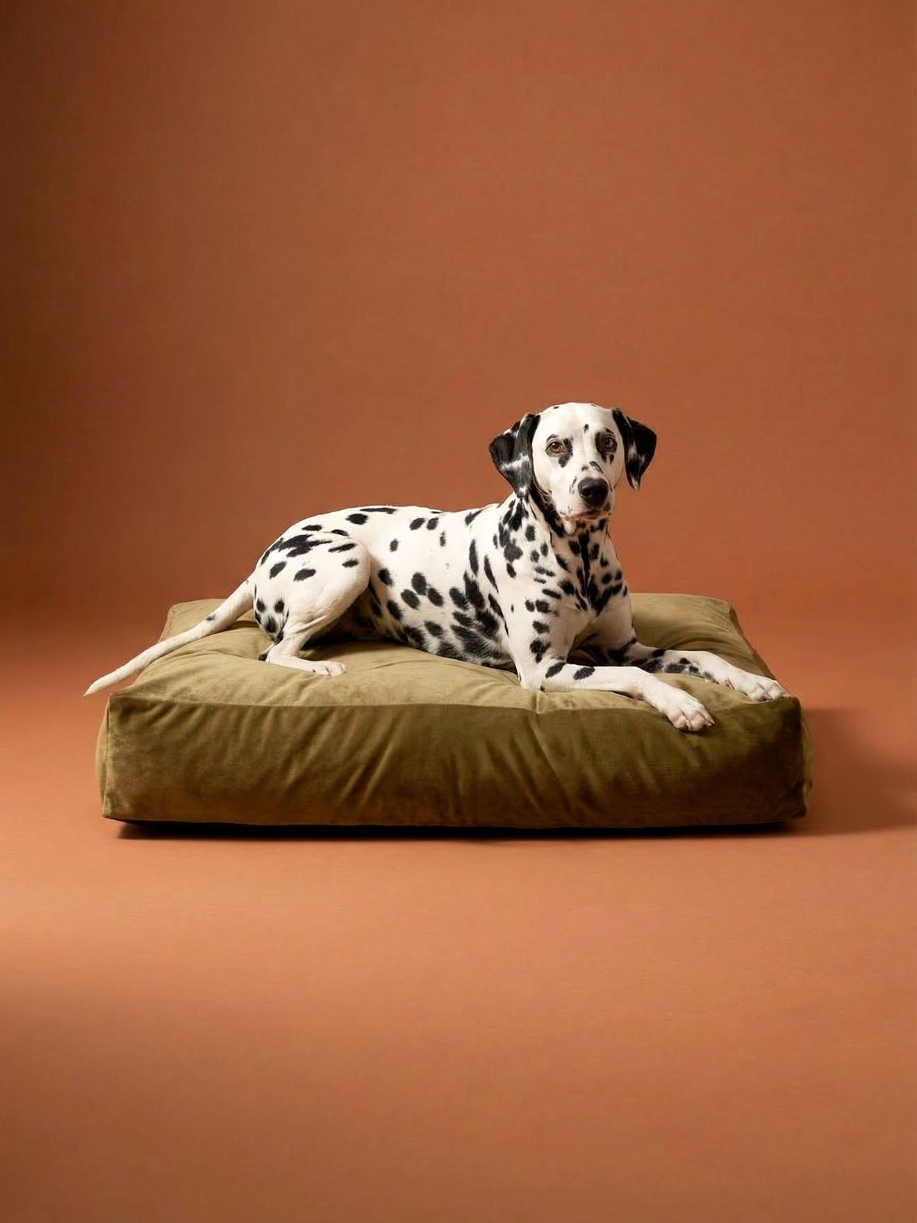 Housse matelas velours rectangle kaki