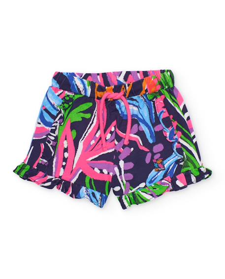 Short fille en coton avec volants  - vertbaudet enfant