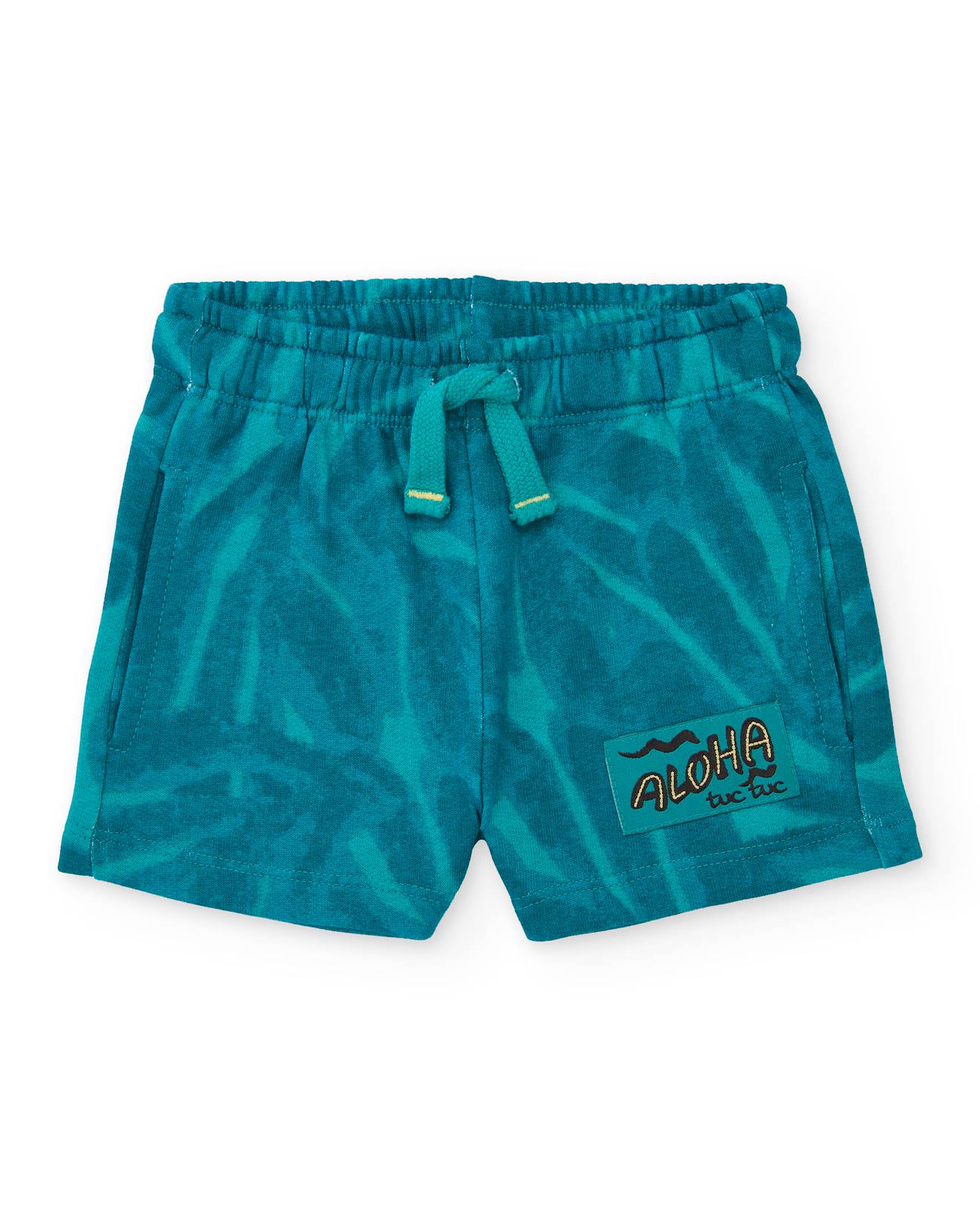 Bermuda Garon En Coton Avec Poches Latrales Bleu 17 €