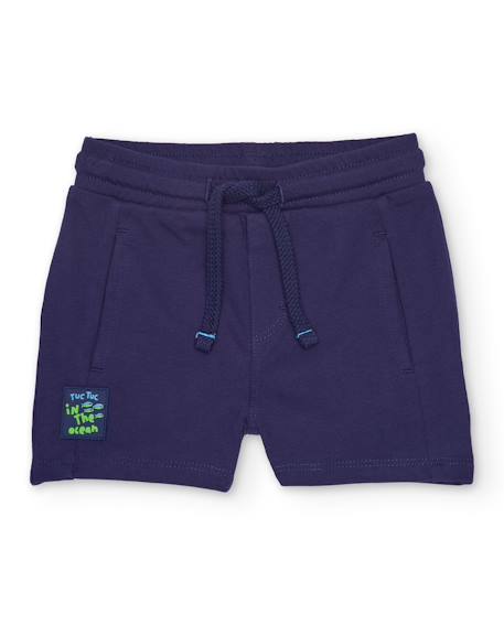 Bébé-Short-Bermuda garçon en coton avec taille élastiquée
