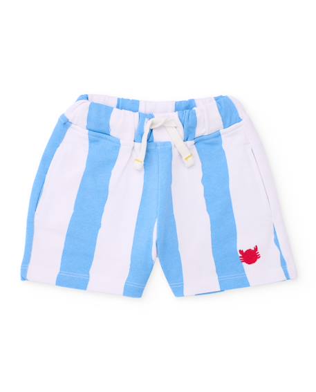 Garçon-Bermuda garçon en maille de coton avec broderie décorative