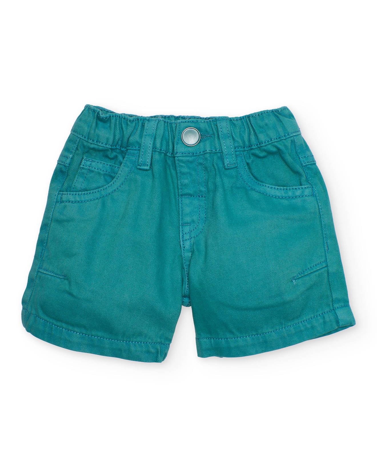 Bermuda Garon En Coton Avec Taille lastique Bleu 18 €