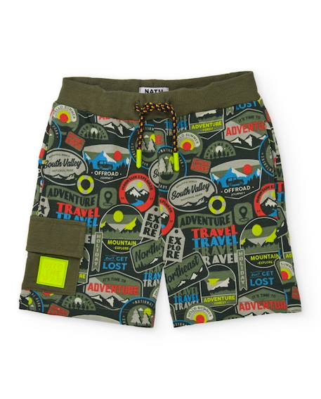 Garçon-Short-Bermuda garçon en maille avec poche latérale à rabat