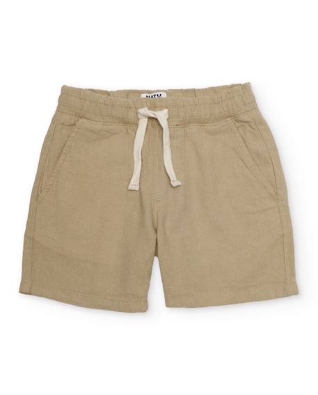 Bermuda garçon en tissu tissé avec taille élastique  - vertbaudet enfant