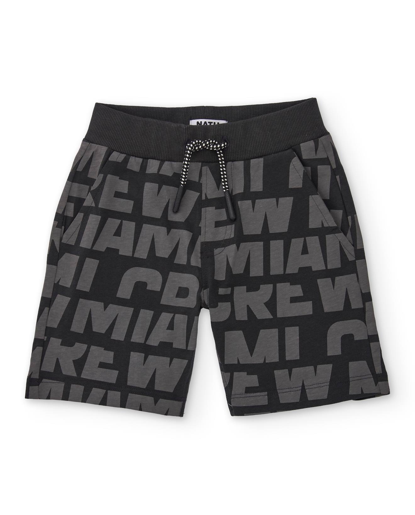 Bermuda Garon En Maille Avec Imprim Lettres Noir 13 €