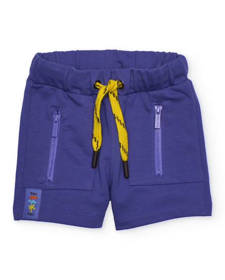 Garçon-Bermuda garçon en maille avec poches zippées