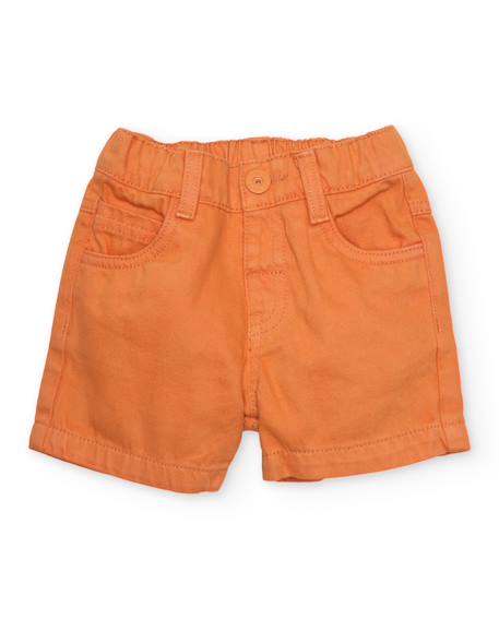 Bébé-Short-Bermuda garçon en coton avec taille élastiquée