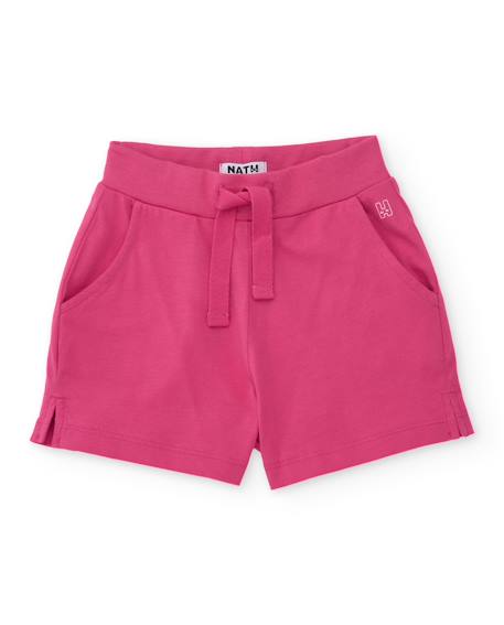 Fille-Short fille en maille avec poches latérales