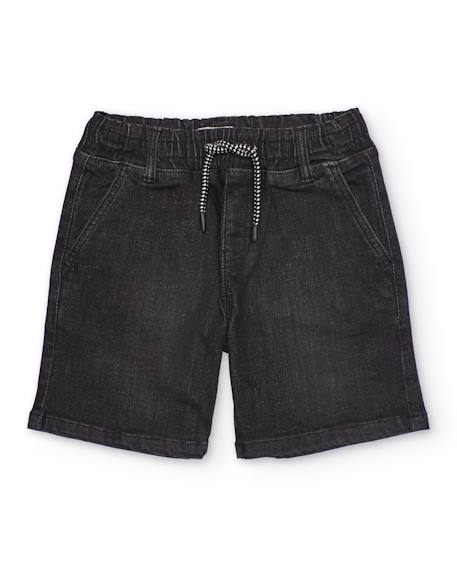 Bermuda garçon en toile et denim  - vertbaudet enfant
