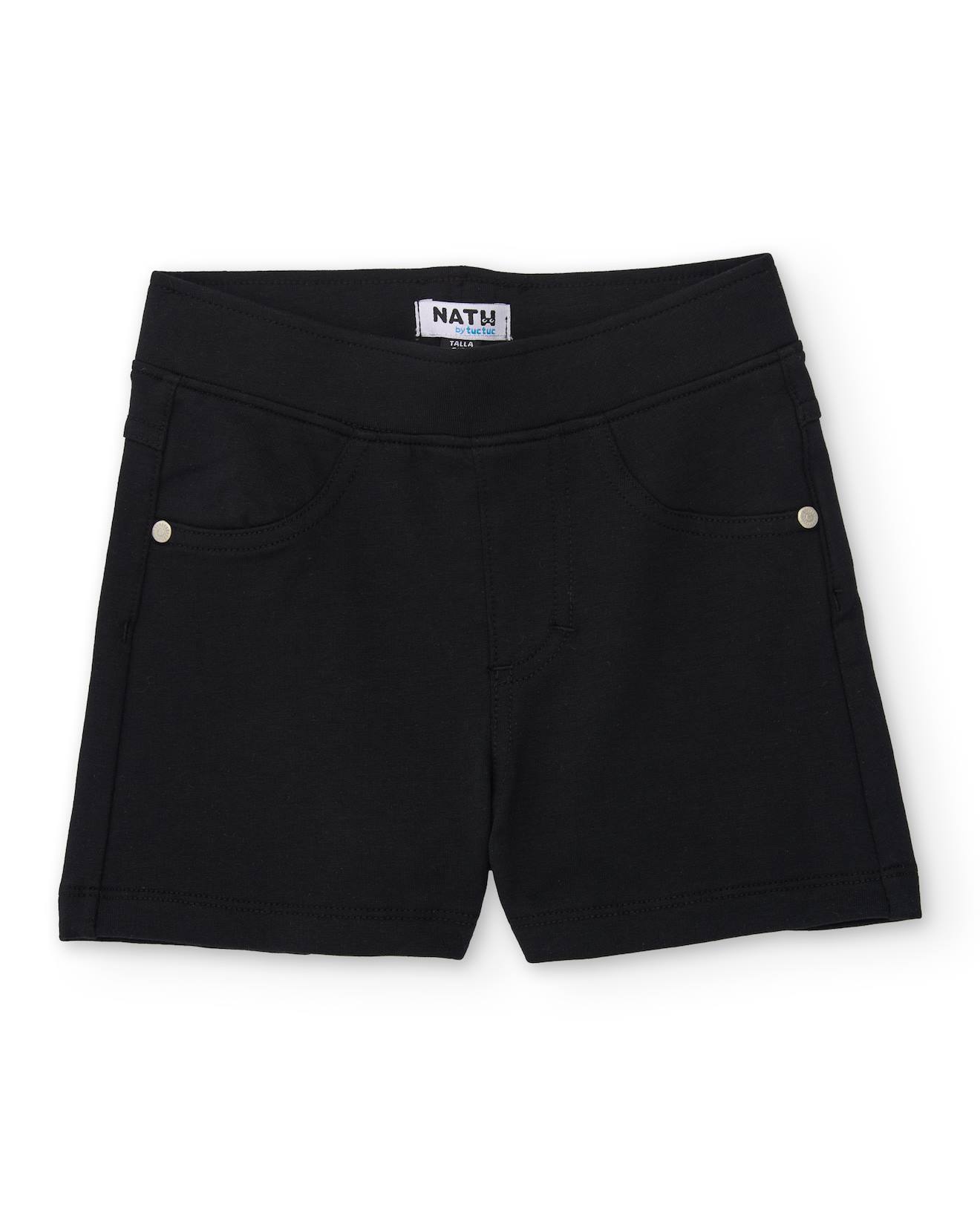 Short Fille En Maille Avec Tissu Extensible Noir 10 €