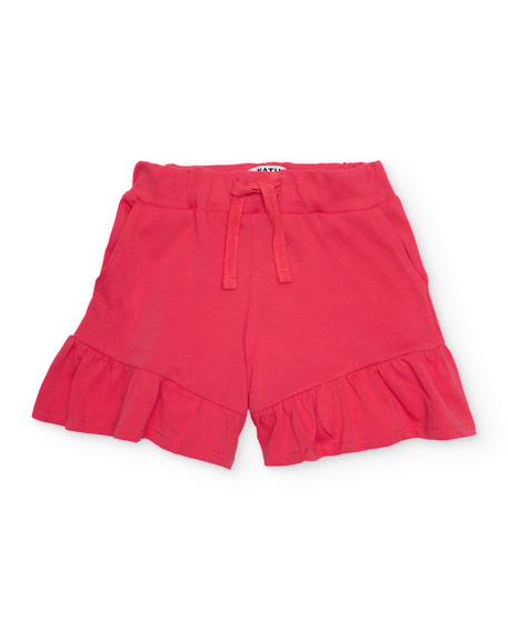 Fille-Short fille en coton avec taille élastique