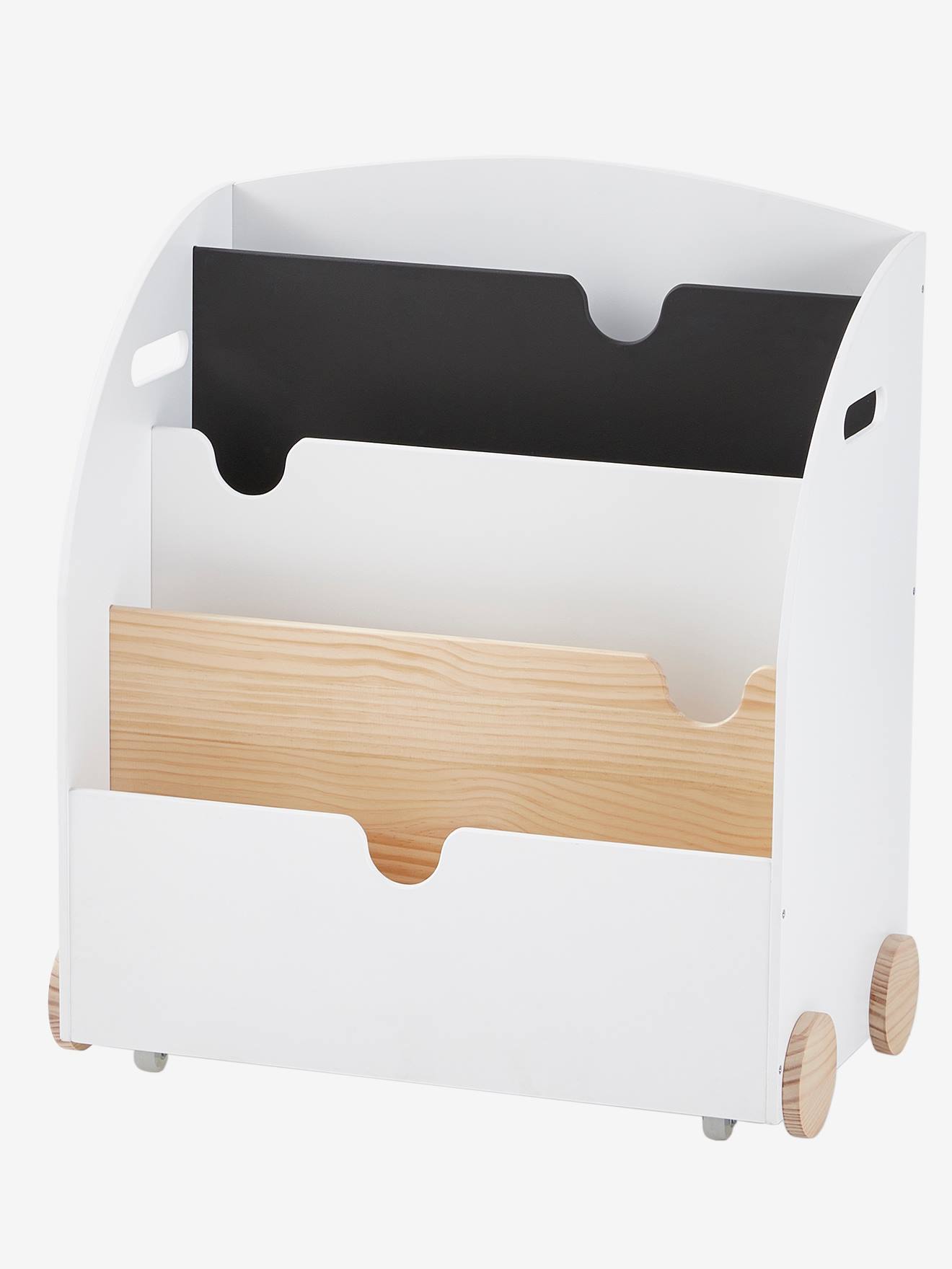 Etagère pour livres à roulettes LIGNE SCHOOL blanc (Vertbaudet) - Image 2