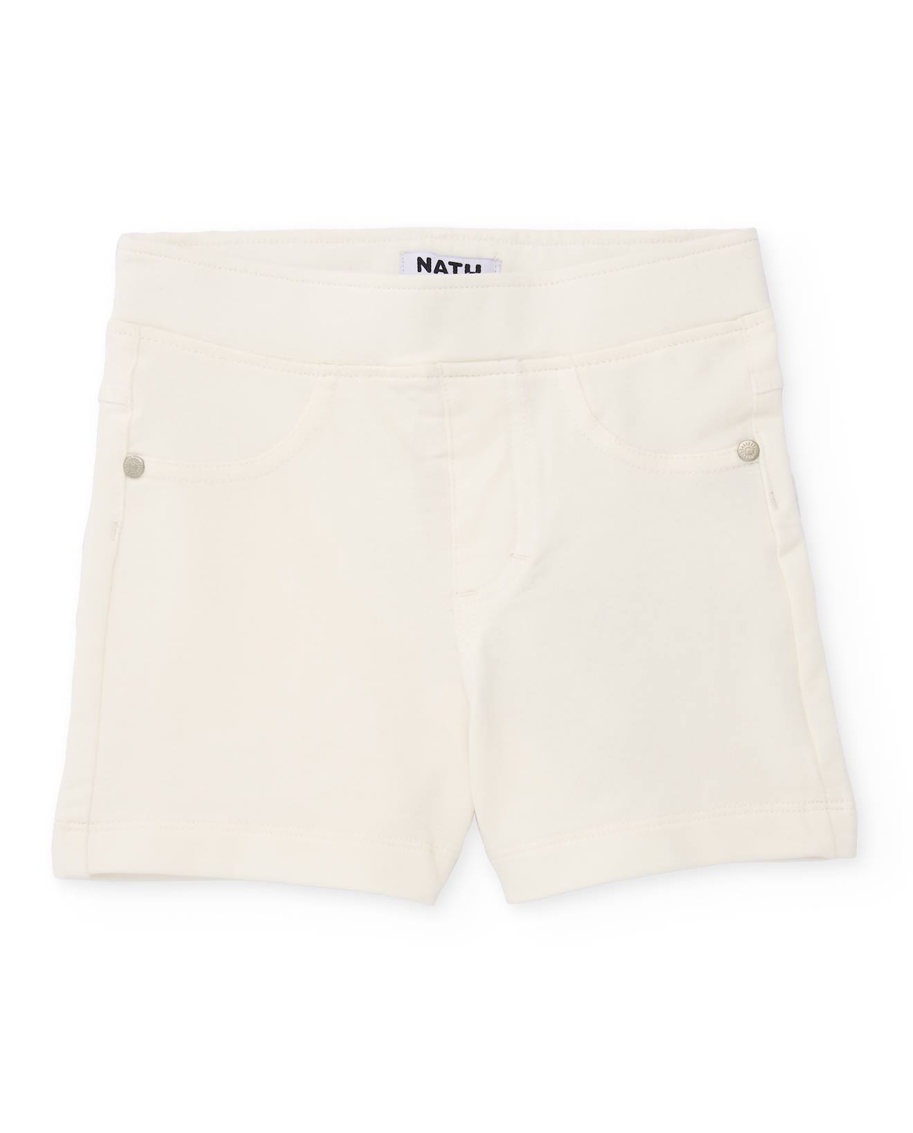 Short Fille En Maille Et Tissu Stretch Blanc 7 €