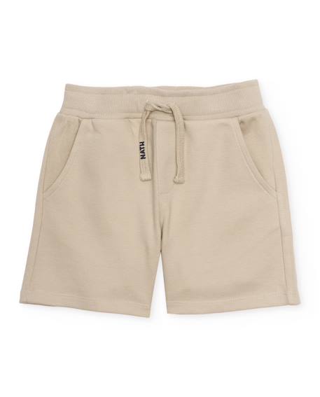 Garçon-Bermuda garçon en maille avec taille élastique et cordon de serrage